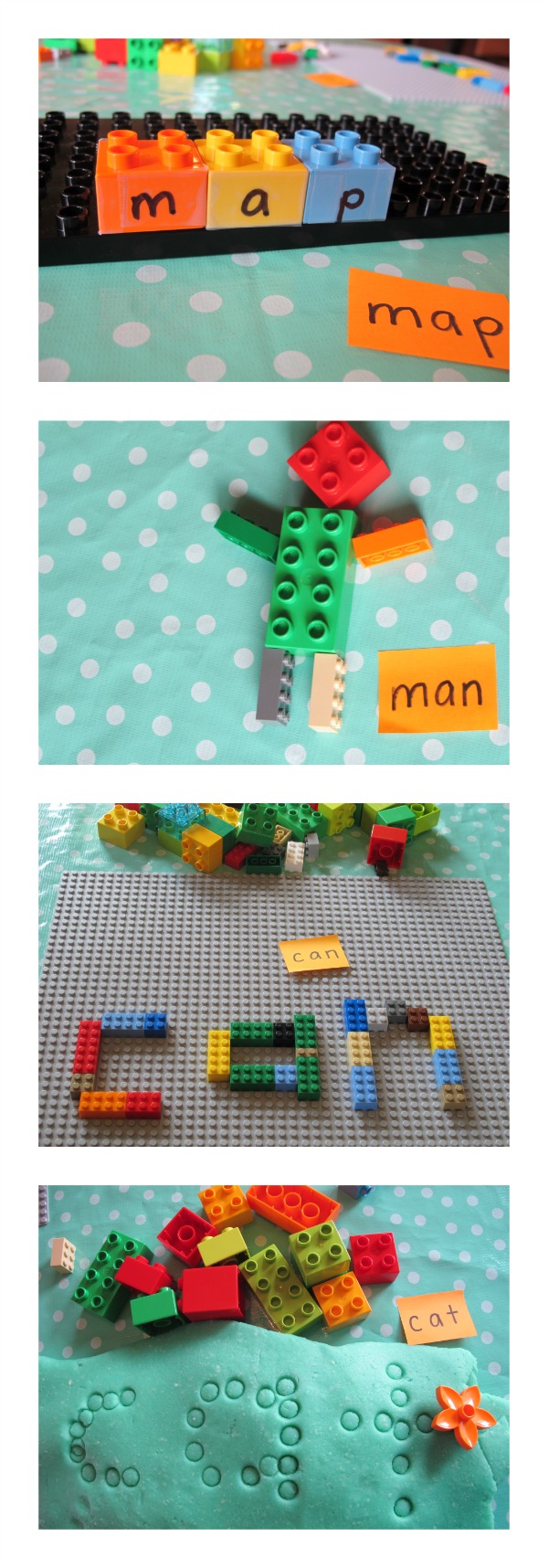 LEGO Spelling Race-Around Game - Home Literacy Blueprint