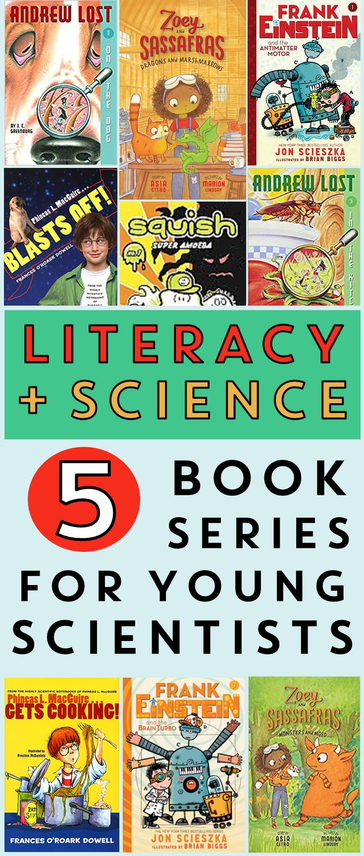 5 great chapter book series for young scientists + a FREE science and literacy printable!